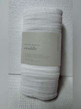 Little Unicorn Cotton Muslin Swaddle - White